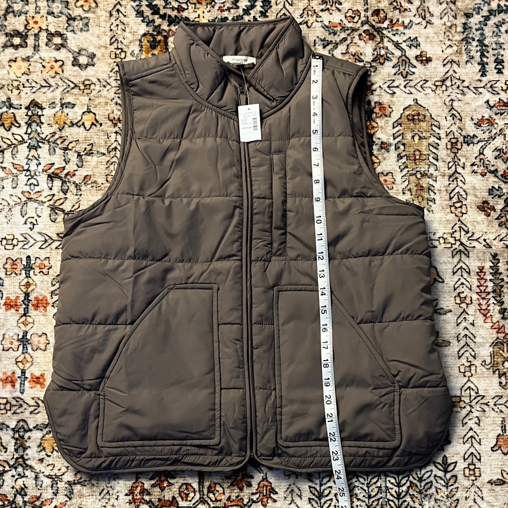 NWT Maurice’s Gray Puffer Vest